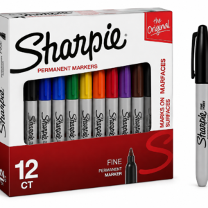 Sharpie Permanent Markers — Fine Point, 12 Pack